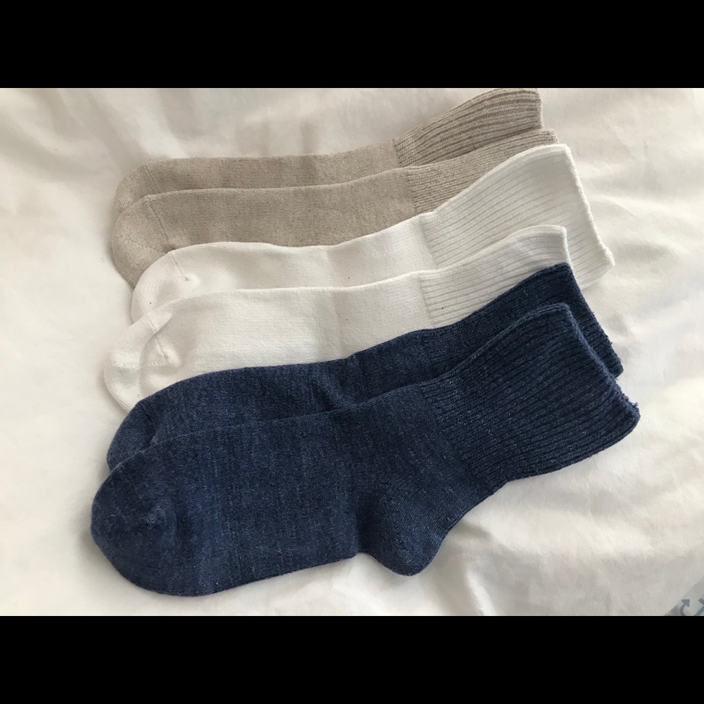 Cotton knit lounge socks in pack of 3